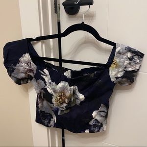 Off the shoulder floral blouse